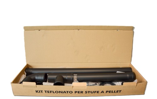 Kit tubo nero pellet ø80 - nero,